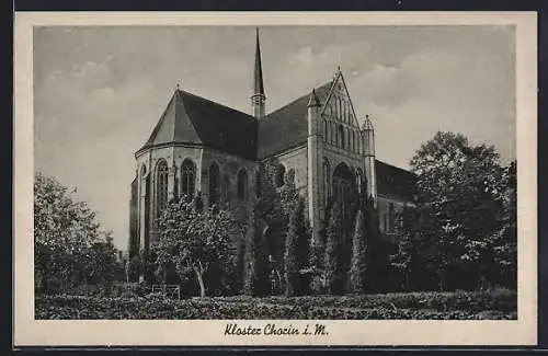 AK Chorin, Kloster Chorin mit umliegendem Grün