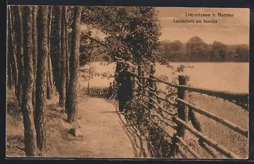 AK Bernau, Uferpartie am Liepnitzsee