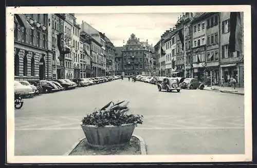 AK Konstanz /Bodensee, Marktstätte, mit Autos