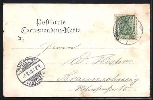 AK Wernigerode, Ortsansicht mit Schloss und Harburg