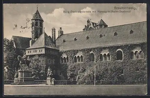 AK Braunschweig, Burg Dankwarderode mit Herzog-Wilhelm-Denkmal