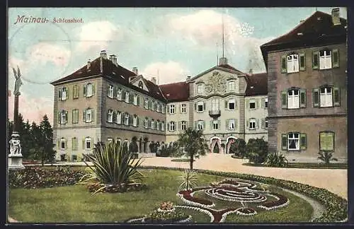 AK Insel Mainau, Partie im Schlosshof