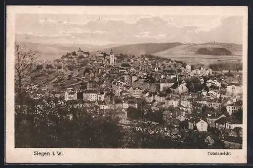 AK Siegen i. W., Totalansicht mit Fernblick