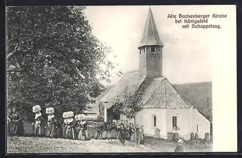 AK Buchenberg /Königsfeld, Alte Kirche mit Schappelzug