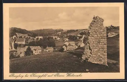AK Königsfeld / Baden, Burgberg mit Ruine Weiberzahn
