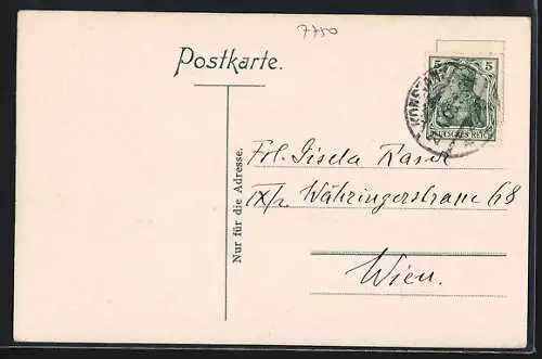 AK Konstanz a. Bodensee, Uferpartie mit Kirche