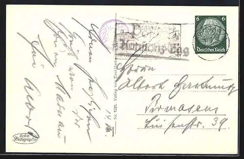 AK Insel Mainau, Partie bei Schlosskirche