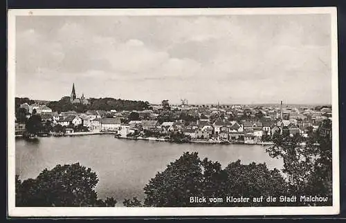 AK Malchow / Meckl., Blick vom Kloster auf den Ort