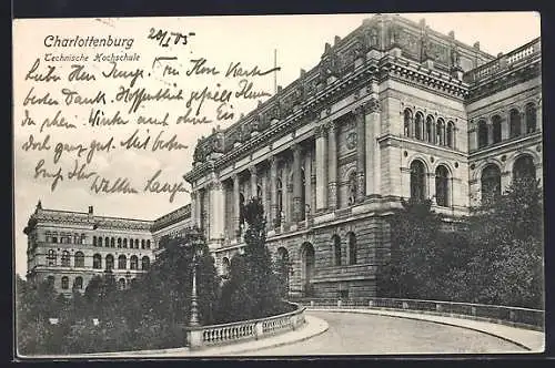 AK Berlin-Charlottenburg, Blick auf die technische Hochschule