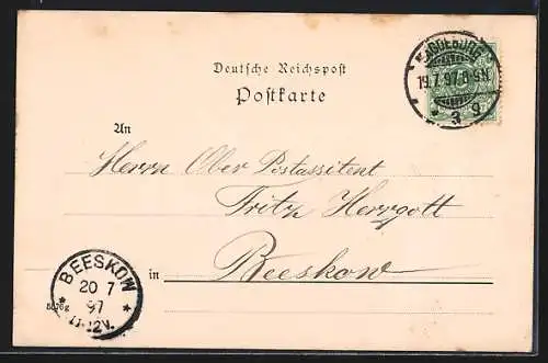 AK Magdeburg, Teilansicht mit Flusspartie