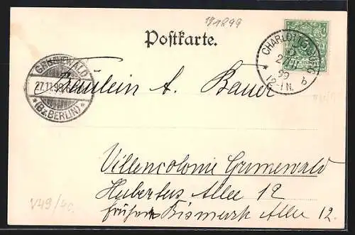 AK Berlin-Charlottenburg, Kaiser Wilhelm-Gedächtniskirche mit Strassenpartie