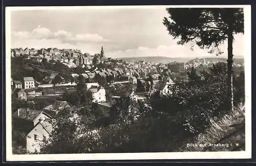 AK Arnsberg i. W., Teilansicht aus der Vogelschau