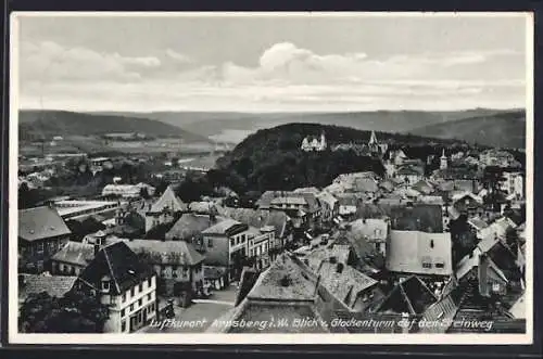 AK Arnsberg i. W., Blick vom Glockenturm auf den Steinweg