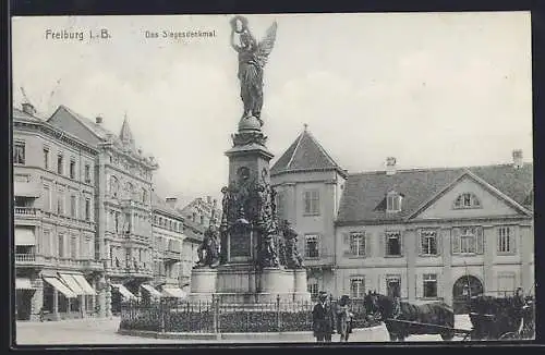 AK Freiburg i. B., Partie am Siegesdenkmal