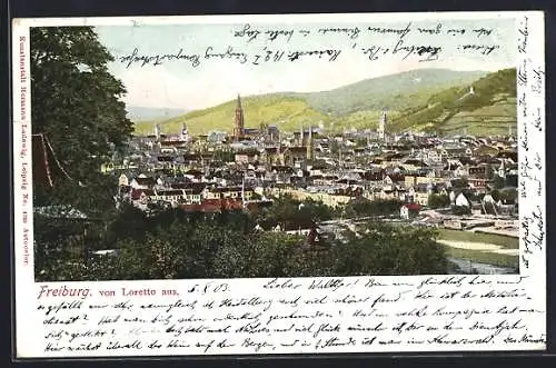 AK Freiburg / Breisgau, Gesamtansicht von Loretto aus