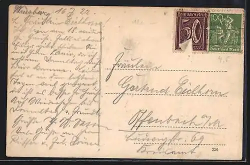 AK München, Feldherrnhalle und Theatinerkirche