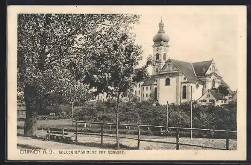 AK Ehingen a. D., Kollegiumskirche mit Konvikt