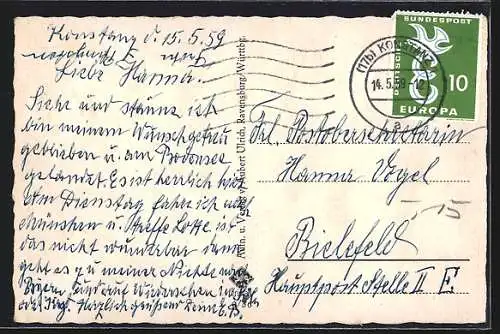 AK Bodensee-Motorschiff Schwaben mit Säntisgruppe