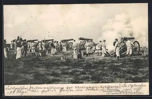 AK Schiessübung der Matrosen-Artillerie