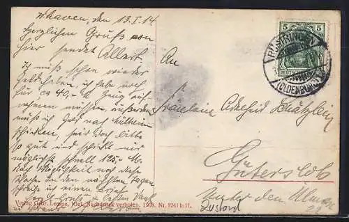 AK Kriegsschiff S.M.S. Elsass, Wappen und Fahnen, 1. Weltkrieg