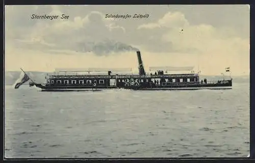 AK Salondampfer Luitpold auf dem Starnberger See