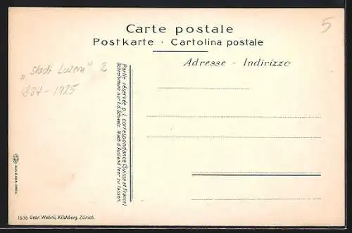 AK Vierwaldstättersee, Dampfer Stadt Luzern