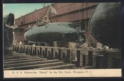 AK Olongapo, USS Submarine Shark in the Dry Dock, U-Boot