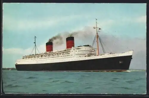 AK Passagierschiff R.M.S. Queen Elizabeth in Fahrt