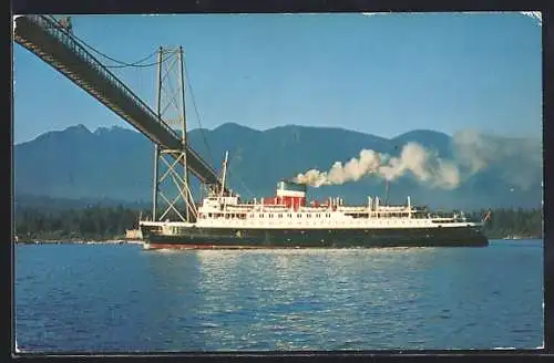 AK Vancouver /B. C., SS Prince George at Lions Gate Bridge, Canadian National Steamer, Passagierschiff