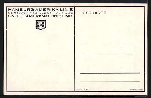 Passepartout-AK Dreischraubendampfer Reliance in Fahrt im Passepartout, United American Liner
