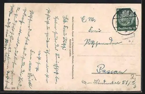 AK Salondampfer Ludwig Fessler auf dem Chiemsee vor der Herreninsel