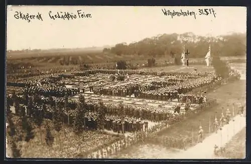 Foto-AK Wilhelmshaven, Skagerak Gedächtnis-Feier 1917