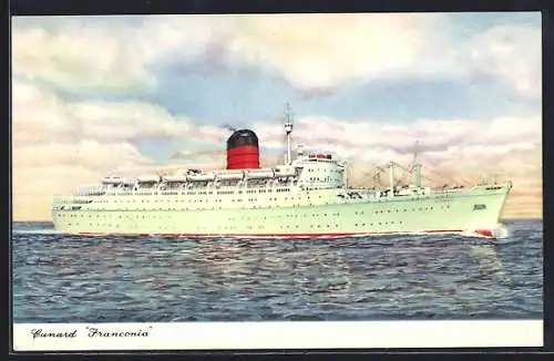 AK Passagierschiff Franconia der Cunard Line in Fahrt