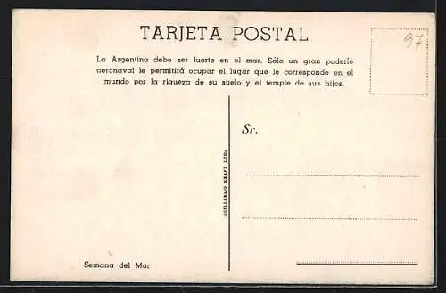 AK Homenaje de la Liga Naval Argentina a la Armada Nacional, Submarino Salta, U-Boot