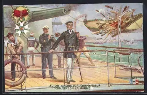 Künstler-AK Legion d'Honneur, commandeur comment on la gagne