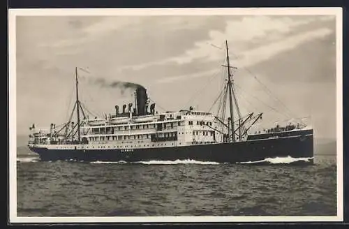 AK Passagierschiff SS Carnaro auf See, Lloyd Triestino