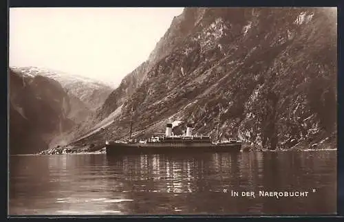 AK Passagierschiff MS Monte-Sarmiento in der Naerobucht, Hamburg-Südamerikanische Dampfschiffahrts-Gesellschaft