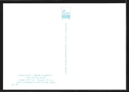 AK Passagierschiff Queen Elizabeth in Fahrt