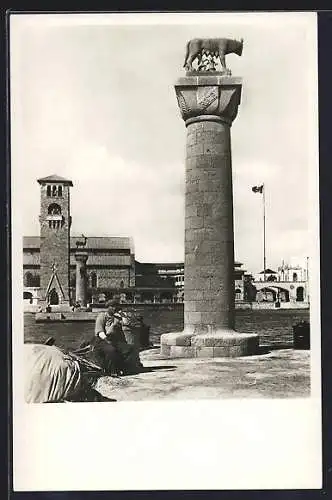 AK Rodi, Porto delle Galere, Le colonne della lupa e del cervo