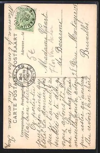 Künstler-AK Bruges, Fetes 1901, Tournoi de l'Arbre d'Or, le Sire d'Argueil