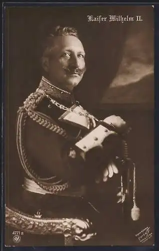 AK Kaiser Wilhelm II. in Gala-Uniform