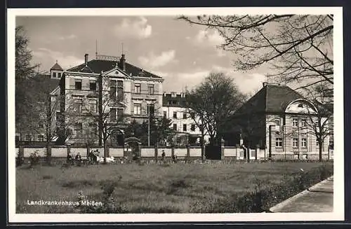 AK Meissen / Elbe, Partie am Landkrankenhaus