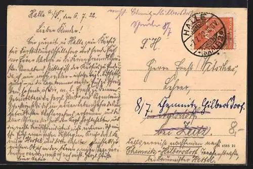 AK Halle a. S., Städtisches Kurhaus Bad Wittekind