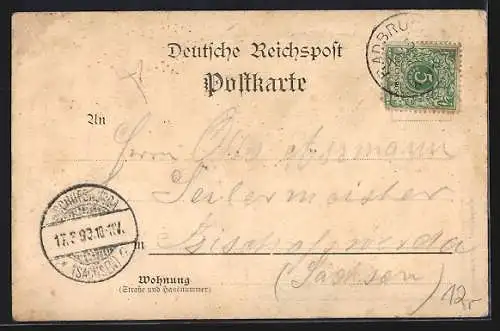 AK Radbruch, Schäfer Ast und die sein Haus umgebenden Gäste