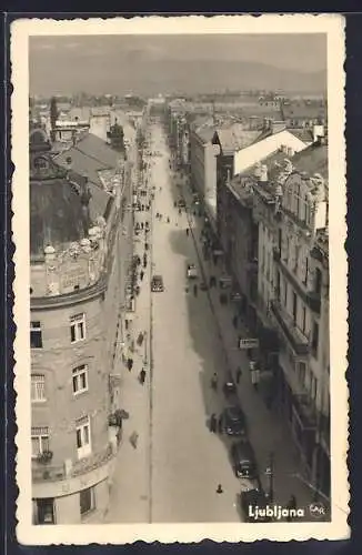 AK Ljubljana, Strassenpartie mit Hotel Union