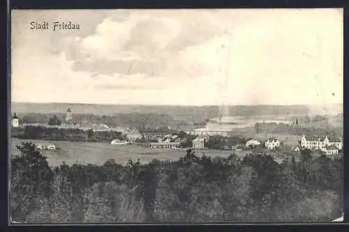 AK Friedau, Ortsansicht aus der Vogelschau