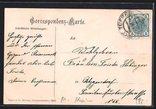 AK Markt-Tüffer, Panoramablick auf Ort und Berge