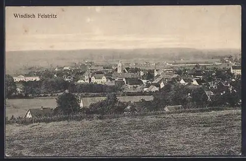 AK Windisch Feistritz, Ortsansicht mit Blick ins Land