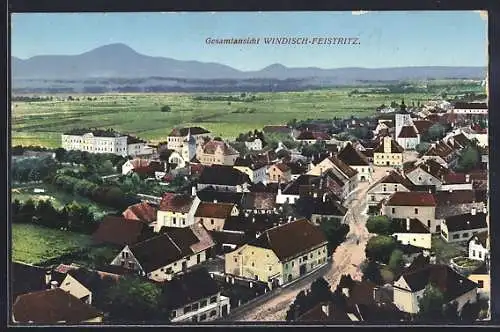 AK Windisch Feistritz, Strassenpartie aus der Vogelschau