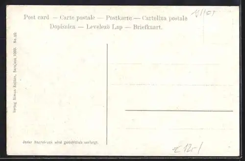 AK Bistrik, Franz-Josefskaserne mit Strassenansicht